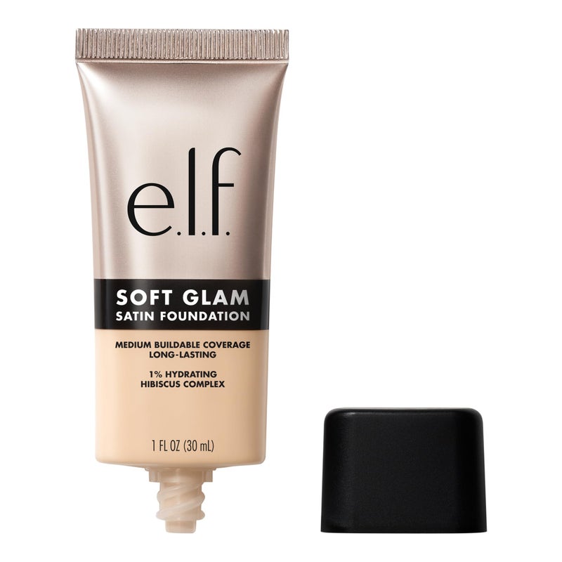 elf ف foundation الأساس الناعم من elf تغطية متوسطة طويلة الأمد قابل للبناء لإنهاء ساتيني ناعم نباتي خالي من القسوة 13 محايد عادل