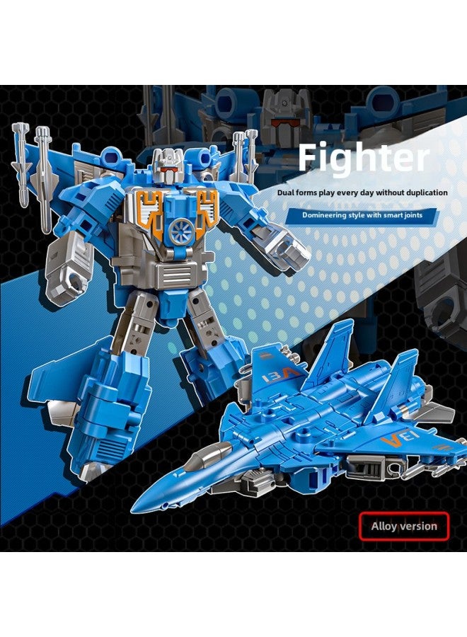 Children's Transfiguration Car Toy King Kong Alloy Hercules Genuine Fit Robot Handset Boy-Color:Alloy Version*transformation Fighter-dual Form - Image 1