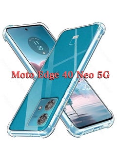 STAUD Designed for Motorola Edge 40 Neo 5G Case Cover, Clear Transparent Reinforced Corners TPU Shock-Absorption Flexible Case Cover for Motorola Edge 40 Neo Prevents Fingerprints and Yellowing  - Image 1