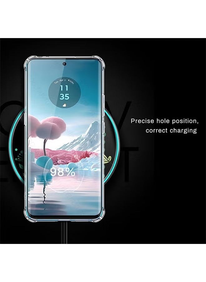 STAUD - Designed for Motorola Edge 40 Neo 5G Case Cover, Clear Transparent Reinforced Corners TPU Shock-Absorption Flexible Case Cover for Motorola Edge 40 Neo Prevents Fingerprints and Yellowing - Image 1