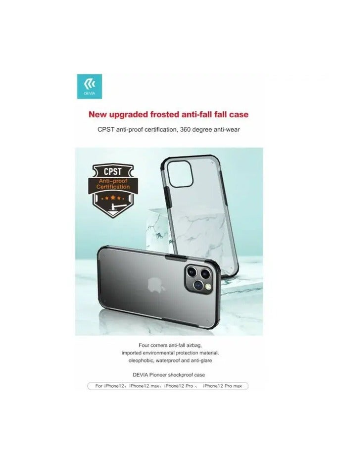 ديفيا جراب iPhone 12/12 Pro من Shark Series غطاء خلفي مقاوم للصدمات مقاس 6.1 بوصة / مادة TPU + PC / مادة داخلية ناعمة / مقاوم للخدش / حماية كاملة 360 درجة - أسود - Image 2