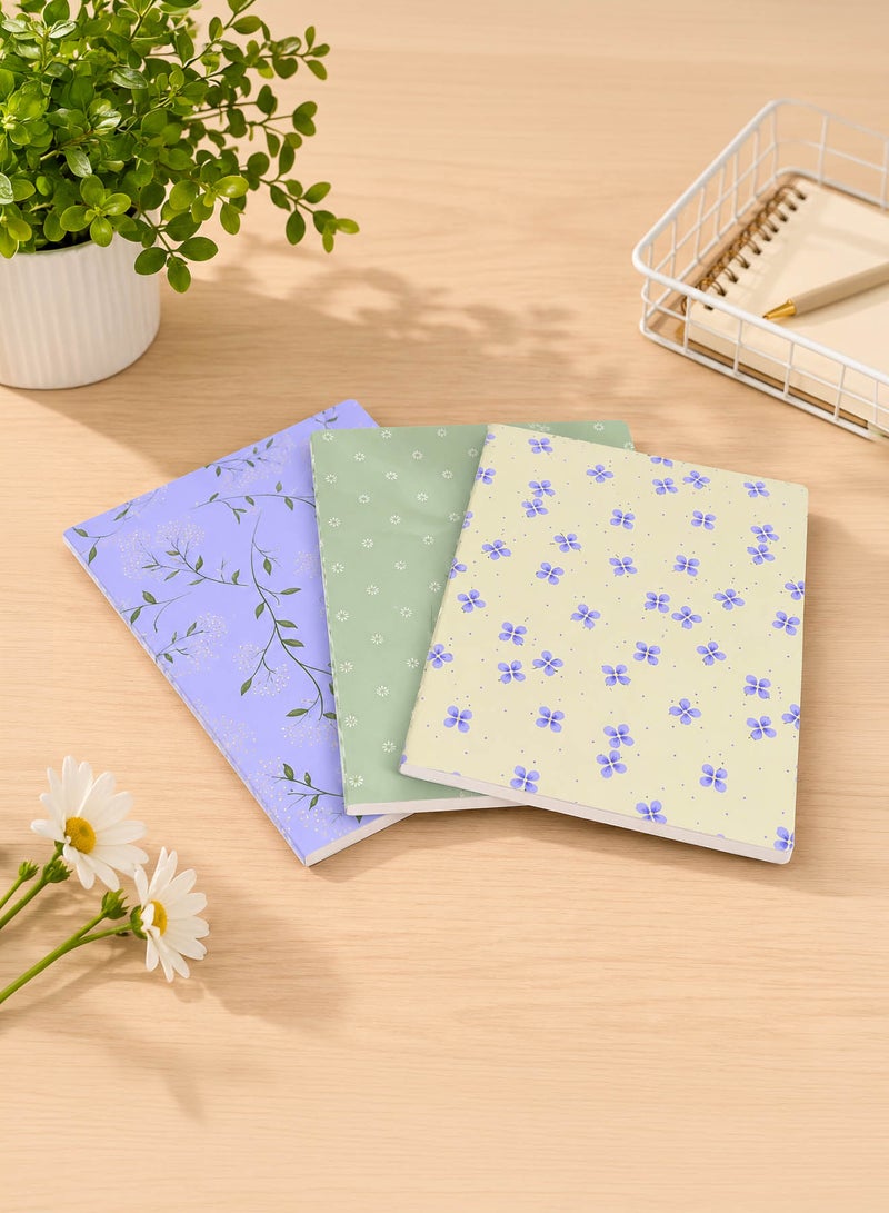 Midi Simple Flower Car Line Notebook 3pcs Pack - Image 4
