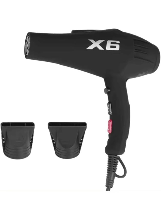 ENZO Professional ENZO EN-X6 Salon High-Power Hair Blow Dryer – 2500W Professional Hair Dryer with Ionic Technology, 3 Heat Settings, 2 Speed Settings, and Concentrator Nozzle-Intl Version - Image 1
