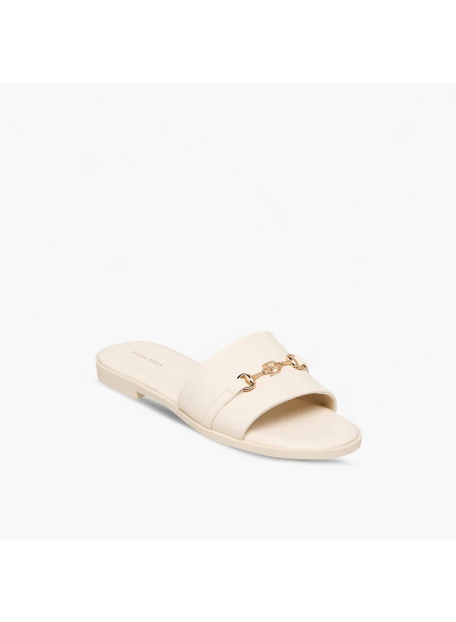 فلورا بيلا من شو إكسبرس Women Metal Accent Slip-On Flat Sandals