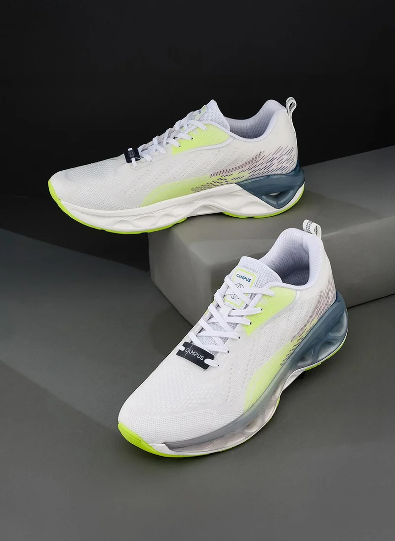 Campus  Men Crash Yoga Max Lace-Up Running Shoes-White for Men | Best Price UAE
