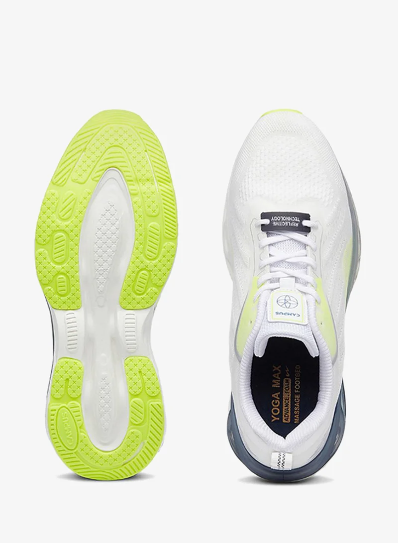Campus  Men Crash Yoga Max Lace-Up Running Shoes-White for Men | Best Price UAE