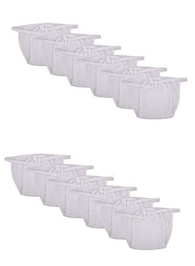 Yookidoo Newborn Baby Washable Reusable Cotton Cloth Nappies/Cloth Diaper/Langot (0 to 6 Months) (Colors & Prints Vary) (U Shape White, Pack of 12) - Image 5