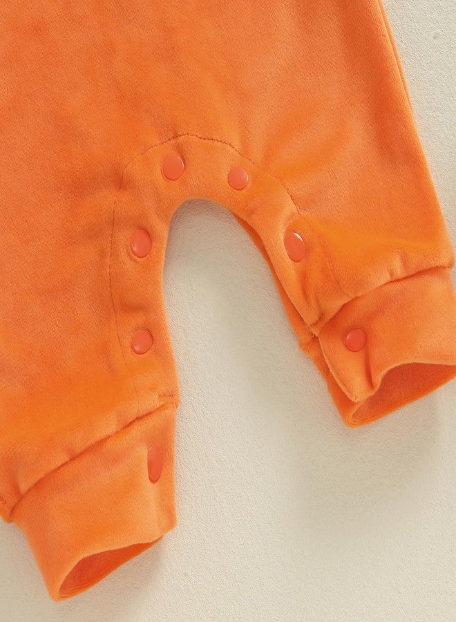 Lamuusaa Newborn Baby Girl Boy Halloween Outfit Sleeveless Pumpkin Romper Jumpsuit Hat Halloween Baby Clothes 0-18M - Image 5