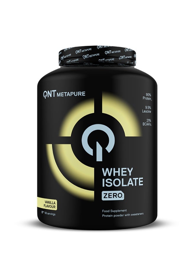 QNT METAPURE WHEY ISOLATE ZERO CARB Protein Powder | 2000g | Vanilla flavour, 90% Isolate - Image 1