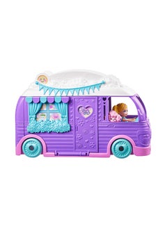 Polly Pocket Doll & Pet Playset, Travel Toy with Camping & Food Accessories, Glamping Camper Van  - Image 5