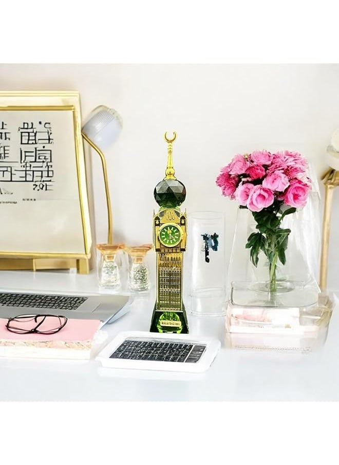 erorex Mecca Clocktower Building Model Gold Plated Architectural Souvenir Statue  - Image 5
