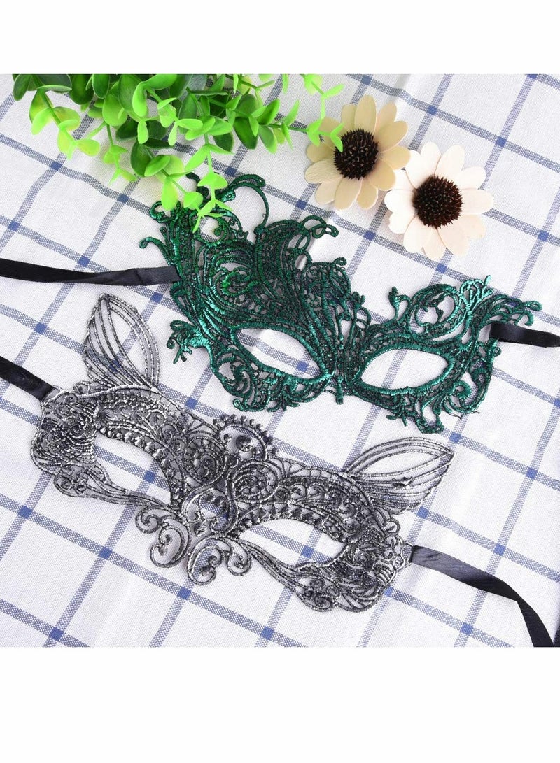 SOLARAE Masquerade Masks Bulk Lace Mask, 20 Pieces Women Venetian Mask for Party Ball - Image 4