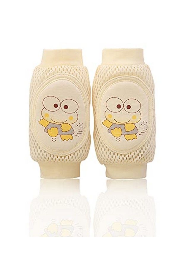 Uber World Baby Knee Pads Mesh Design Thick Cushion Yellow Pack Of 1 Pair - Image 1
