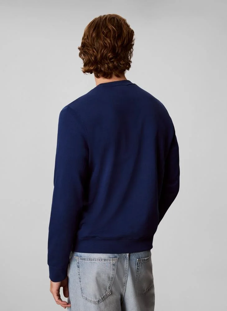 Calvin Klein Jeans Monogram Logo Terry Crew Neck Sweatshirt