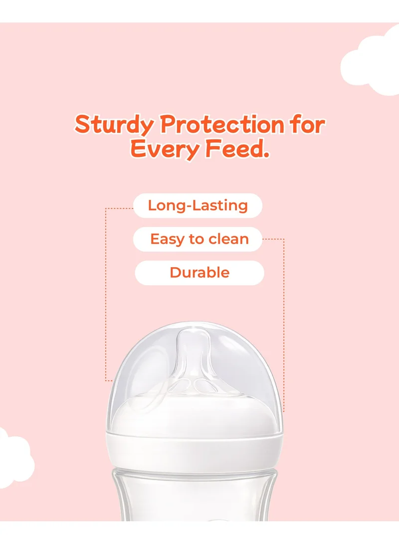 Luay Single Luay Baby Feeding Bottle 120ml | Anti-Colic Plastic Milk Bottle for Newborn & Infants | Wide Neck with Soft Silicone Nipple | Leak Proof & Easy Grip Design for Men | Best Price UAE