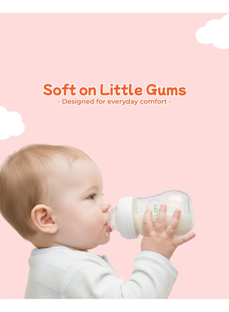 Luay Single Luay Baby Feeding Bottle 120ml | Anti-Colic Plastic Milk Bottle for Newborn & Infants | Wide Neck with Soft Silicone Nipple | Leak Proof & Easy Grip Design for Men | Best Price UAE