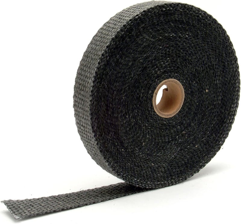 Design Engineering Black 1" x 50' Glass Fiber Exhaust Heat Wrap - Heat Wrap for Exhaust Pipes, Pliable Exhaust Wrap Tape, Withstands 1800°F Direct Heat & 2500°F Intermittent Heat - Image 1