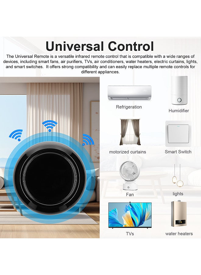 Tuya WiFi IR Universal Remote Controller with Temperature & Humidity Sensor All-in-One Wireless Infrared Controller  - Image 3