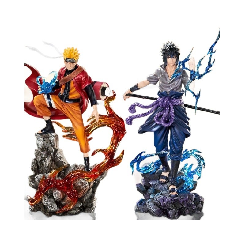 Naruto and Sasuke Battle Action Figures Statue Set - Image 5