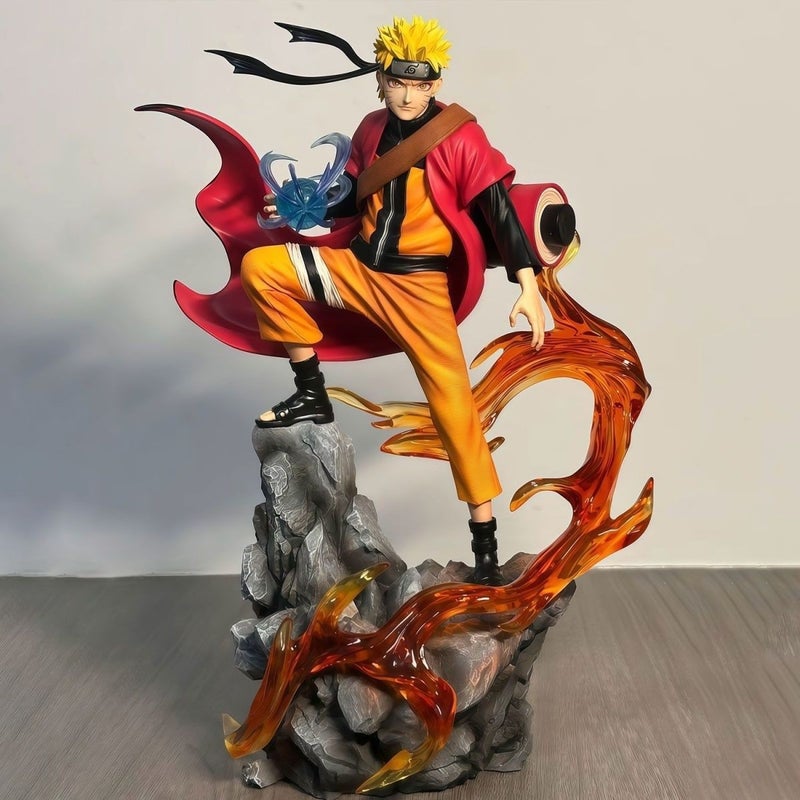 Naruto and Sasuke Battle Action Figures Statue Set - Image 1