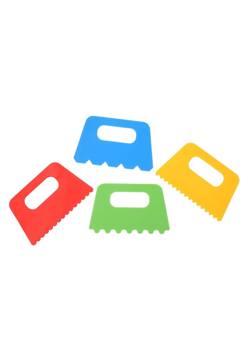 4-Piece Plastic Paint Scraper and Putty Knife Set - Spackle Tool Kit for Art and Home Improvement - Image 1