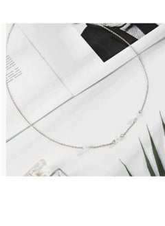 RA accessories Women's Body Chain Silvery With Off-White Pearls -Belly Chain  - Image 2