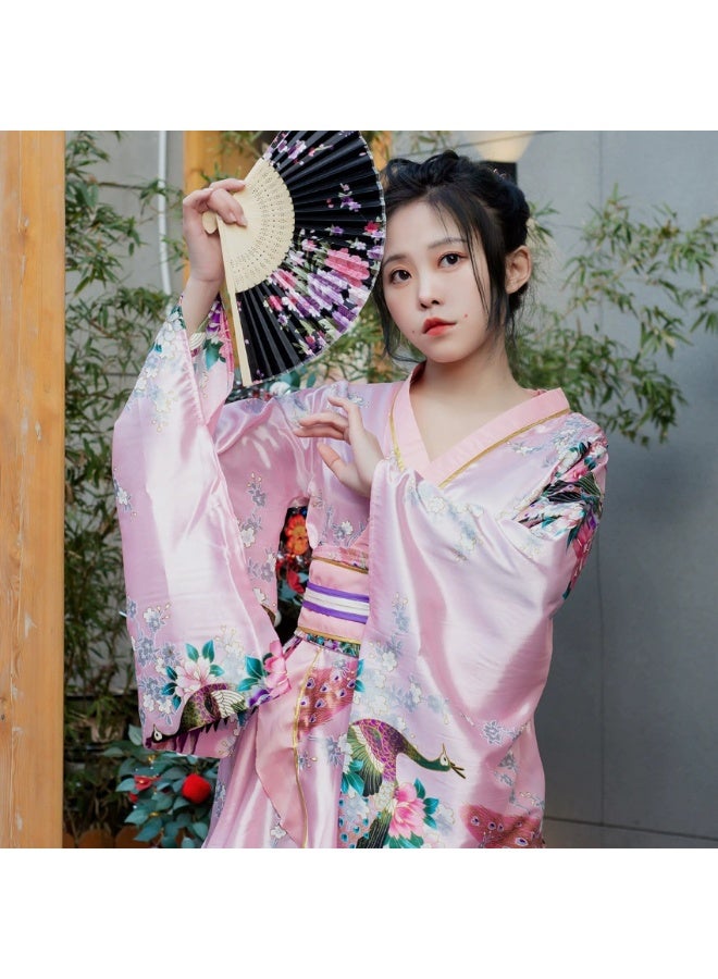 general Universal Size Women's Peacock-style Kimono Stage Performance Costume - Image 2