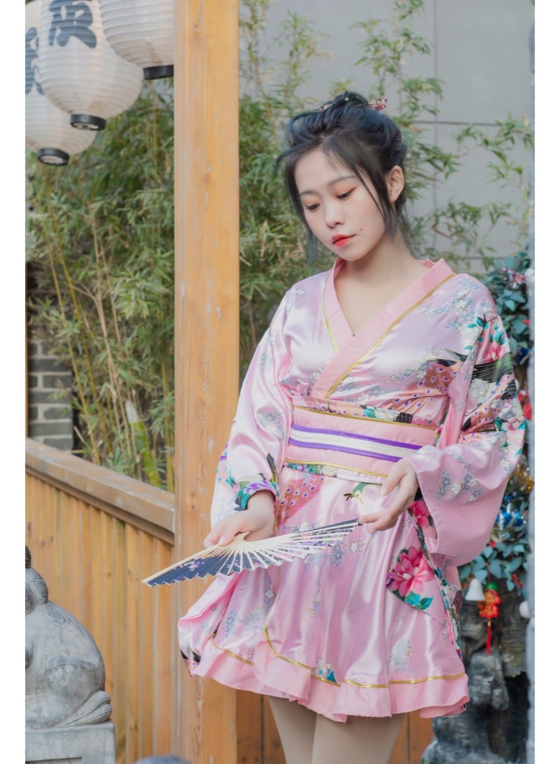 general Universal Size Women's Peacock-style Kimono Stage Performance Costume - Image 3