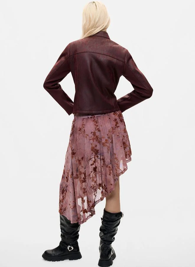 Desigual Brown Jacket Leather Effect for Women | Best Price UAE