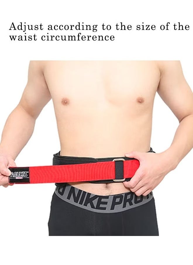AOLIKES - Professional Comfortable Workout Weight Lifting Waist Belt, Squat & Deadlift Protect Waist Weightlifting Belt,Back Support Bodybuilding Waist Belt for Men Women, Black/Red - Image 1