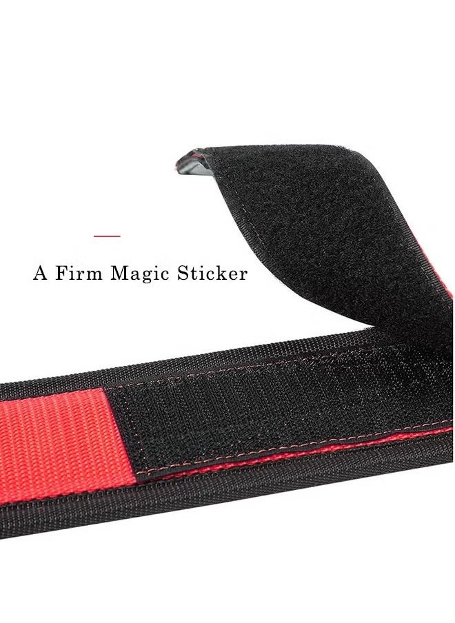 AOLIKES - Professional Comfortable Workout Weight Lifting Waist Belt, Squat & Deadlift Protect Waist Weightlifting Belt,Back Support Bodybuilding Waist Belt for Men Women, Black/Red - Image 1