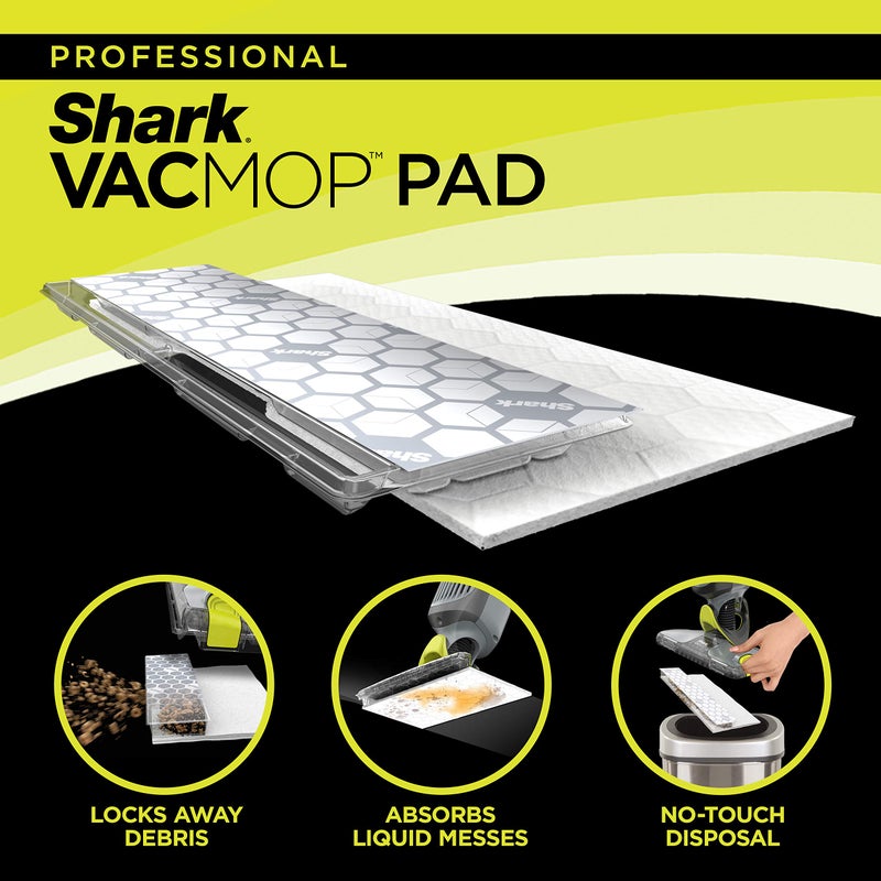 Shark Shark VACMOP Disposable Hard Floor Pad Refills, Compatible with VM252 & VM180, No-touch Disposal, For use on ALL Sealed Floors - Stone, Hardwood, Laminate & Tile, (Pack of 3, 30 Count Total), VMP30  - Image 3