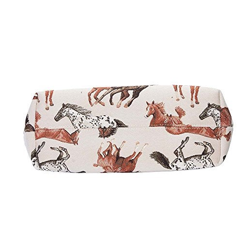 Signare Tapestry Shoulder Bag for Woman Travel or Work Tote Bags for Women In Running Animal Horse Design|COLL-RHOR - Image 5