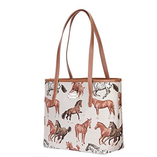Signare Tapestry Shoulder Bag for Woman Travel or Work Tote Bags for Women In Running Animal Horse Design|COLL-RHOR - Image 2
