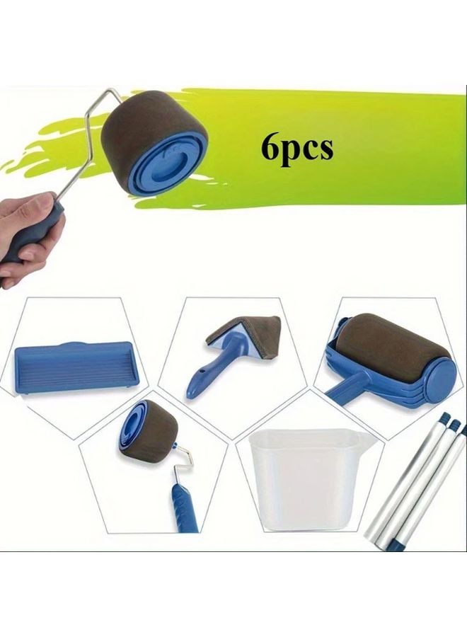 6pcs Paint Roller Set For Smooth Wall Painting Fast And Easy DIY Room Renovation - Image 4