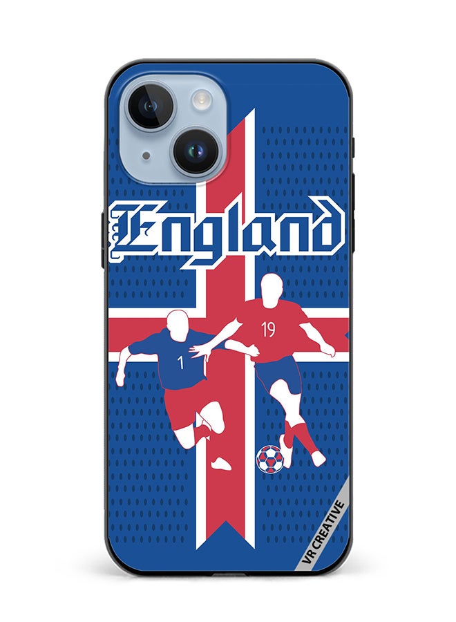 VR CREATIVE Protective Case Cover For Apple iPhone 15 Plus Sports Soccer Football England Design Multicolour - Image 1