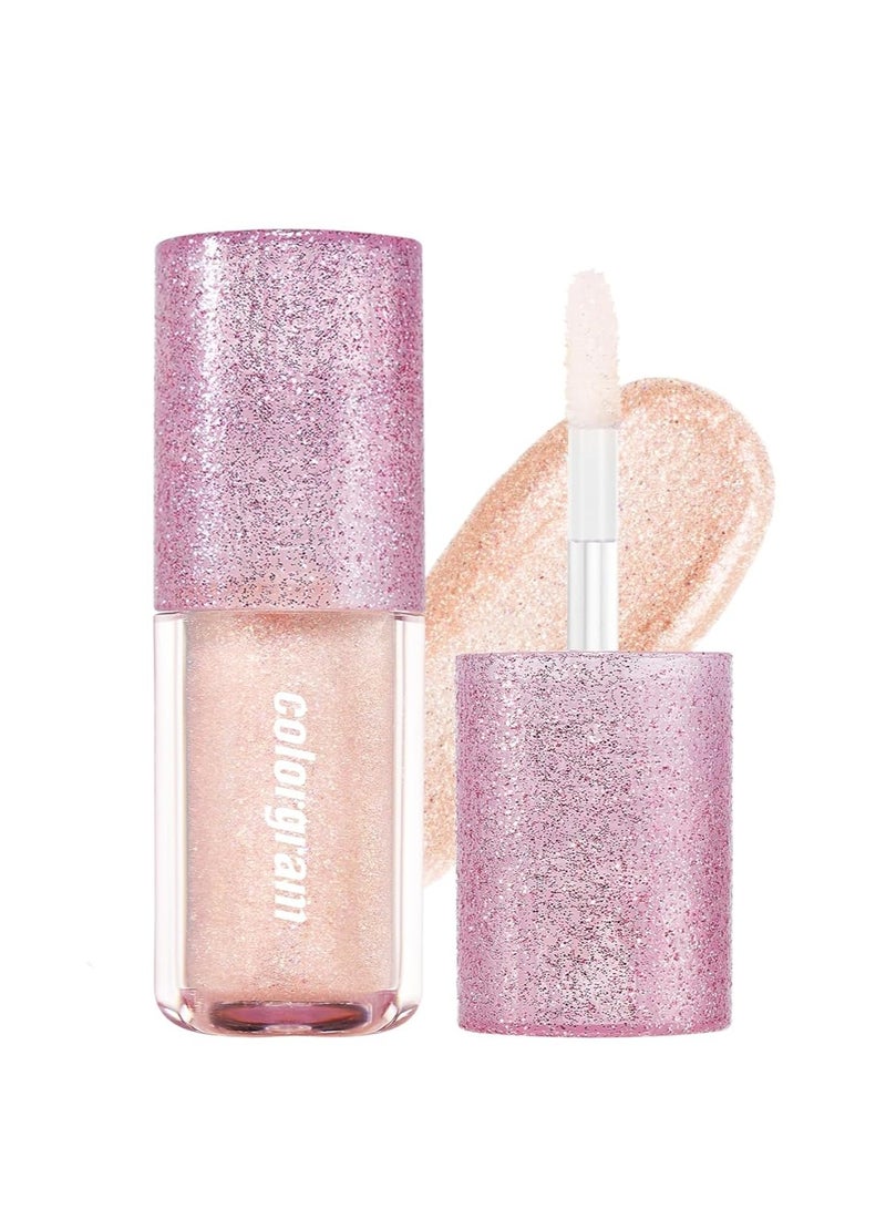 COLORGRAM COLORGRAM Milk Bling Shadow 07 Fairylike (23) | Pigmented Glistening Liquid Glitter Eyeshadow, Long-lasting Shimmer to Matte, Infused with different sized Glittery Pearls - Image 1