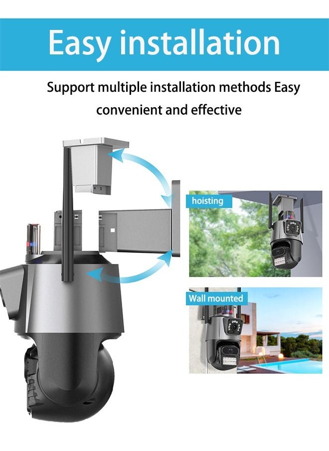 Generic - WiFi Camera Dual Screen Linkage Panoramic 360 ° Outdoor Waterproof Surveillance Camera - Image 1