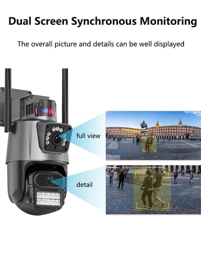 Generic - WiFi Camera Dual Screen Linkage Panoramic 360 ° Outdoor Waterproof Surveillance Camera - Image 1