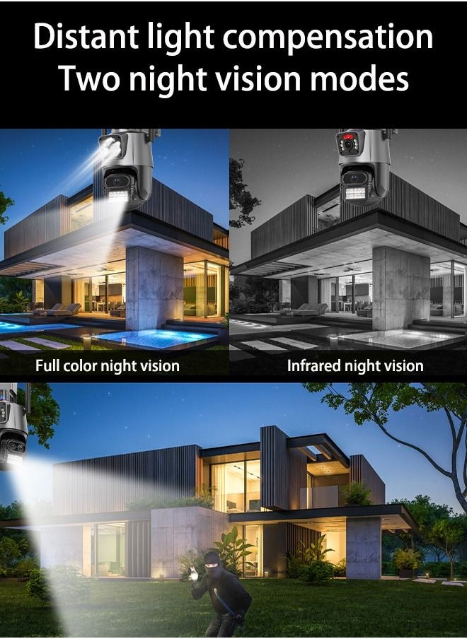 Generic - WiFi Camera Dual Screen Linkage Panoramic 360 ° Outdoor Waterproof Surveillance Camera - Image 1