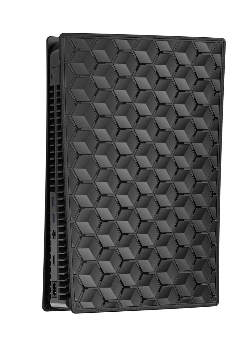 Youque - PS5 Face Plate Anti-Scratch Protective Shell Replacement for Sony PlayStation 5 Console (Disc Version) Black - Image 1