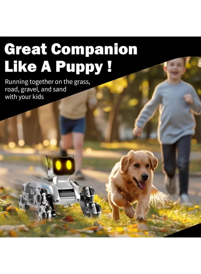 JAJEEK Robot Dog RC Stunt Car Toy – 8-Wheel Gesture Sensing Smart Robot Car with Smoke, Light & Music Effects, 360° Stunt Capabilities, Rechargeable Remote Control, Durable Fun Gift for Kids Boys & Girls - Image 2