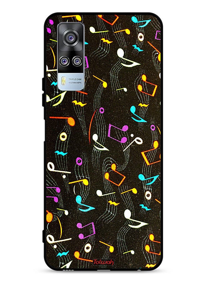 Tolwak vivo Y51 2020 Protective Case Cover Music Fabric Pattern - Image 1