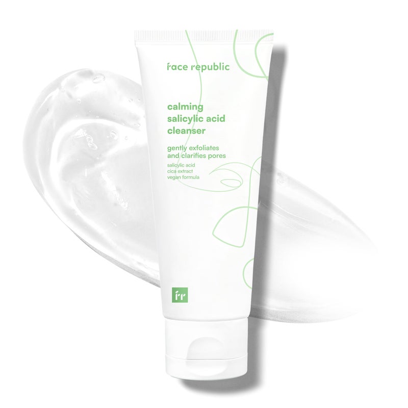 Face Republic Calming Acne Salicylic Cleanser 100ml 338 fl oz  Acne Care Low pH Gel Foam  Calming Clarifying Oil Control  Salicylic Acid Centella Asiatica Tea Tree  Vegan Korean Face Wash