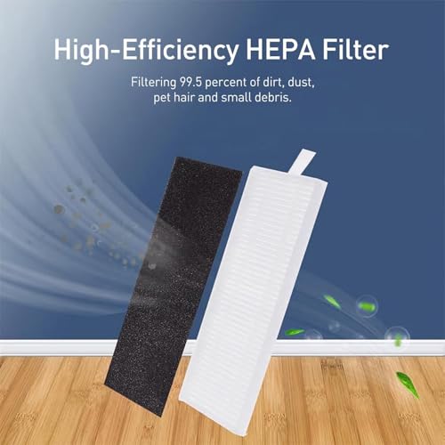 Massmot Replacement Accessories for Deebot Y1/Y1 Pro/Y1plus Robot Vacuum Deebot Y1/Y1 Pro/Y1plus Replacement Filtration Nets Sweeping Brushes Cleaning Brush (10Pcs) - Image 5