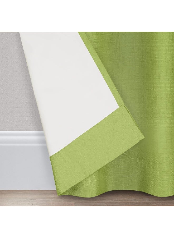 ECLIPSE Kendall Modern Blackout Thermal Rod Pocket Window Curtain for Bedroom or Living Room 1 Panel 42 X 63 Lime - Image 3