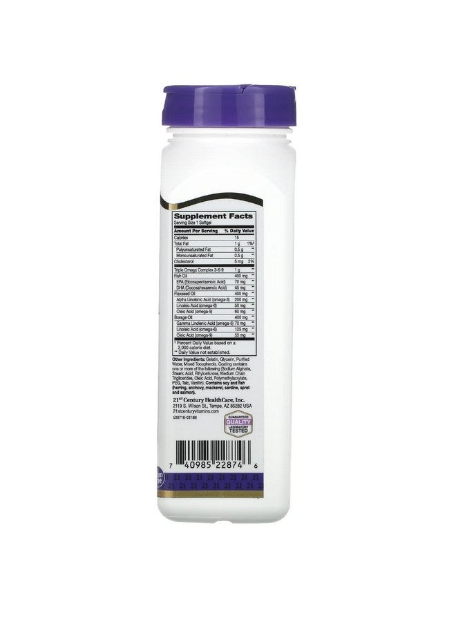 21st Century Triple Omega Complex 3-6-9 - 90 softgels,(21st Century) by 21st Century Health Care - Image 2