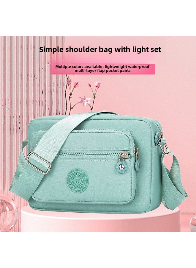 Cloth Bag Multi-layer Backpack Crossbody Nylon Canvas Bag Middle-aged Mother Bag Small Bag Old Grandma OxFord Cloth Women's Bag-Color:abstract Pattern  - Image 2