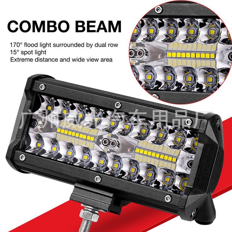 7 Inch 120W Tri-Row LED Work Light Off-Road White - Image 3