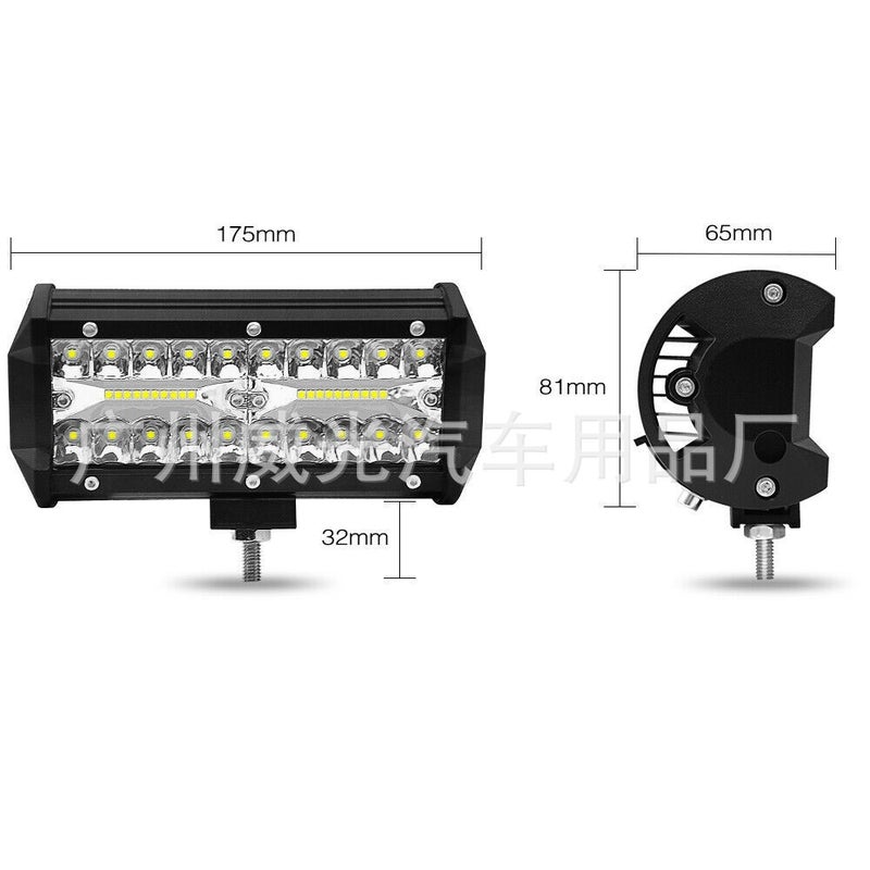 7 Inch 120W Tri-Row LED Work Light Off-Road White - Image 5